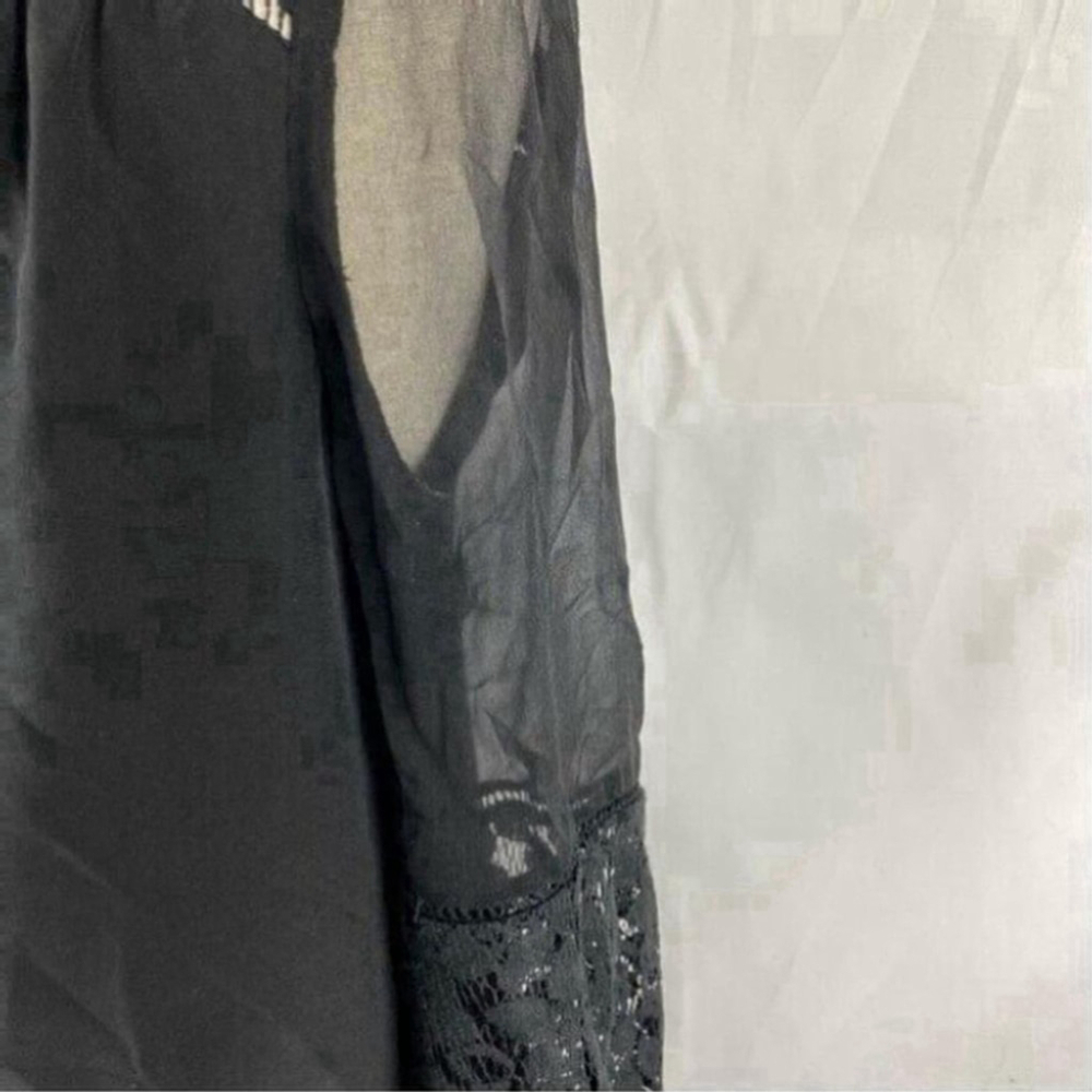 REBECCA Taylor Sarah Lace Silk Blouse. Black Size 2 - Picture 12 of 12